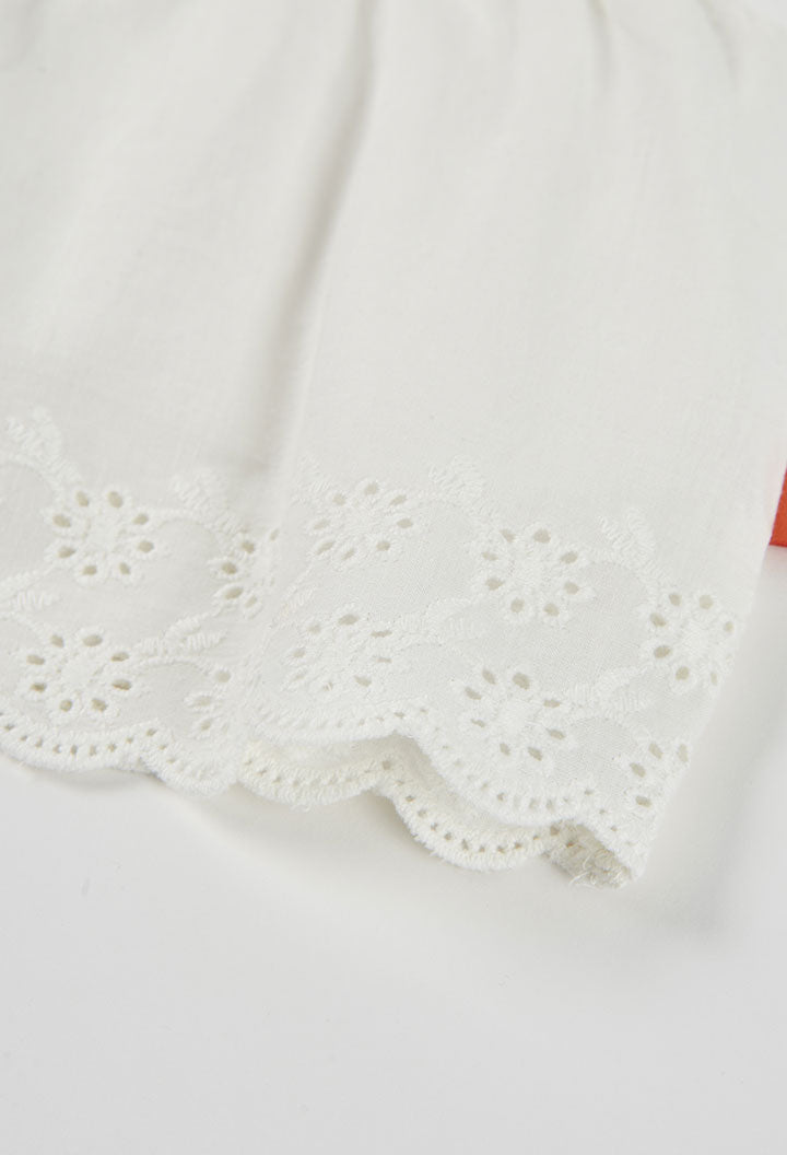 WHITE EYELET BABY SET