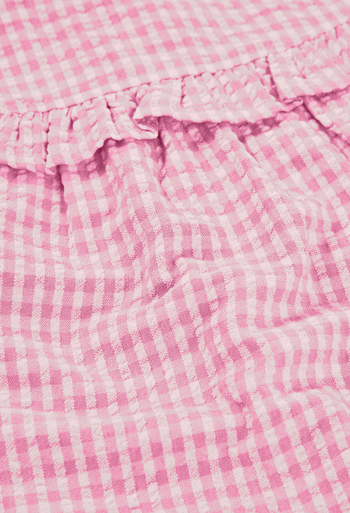 SWEET BLOOM PINK GINGHAM DRESS SET