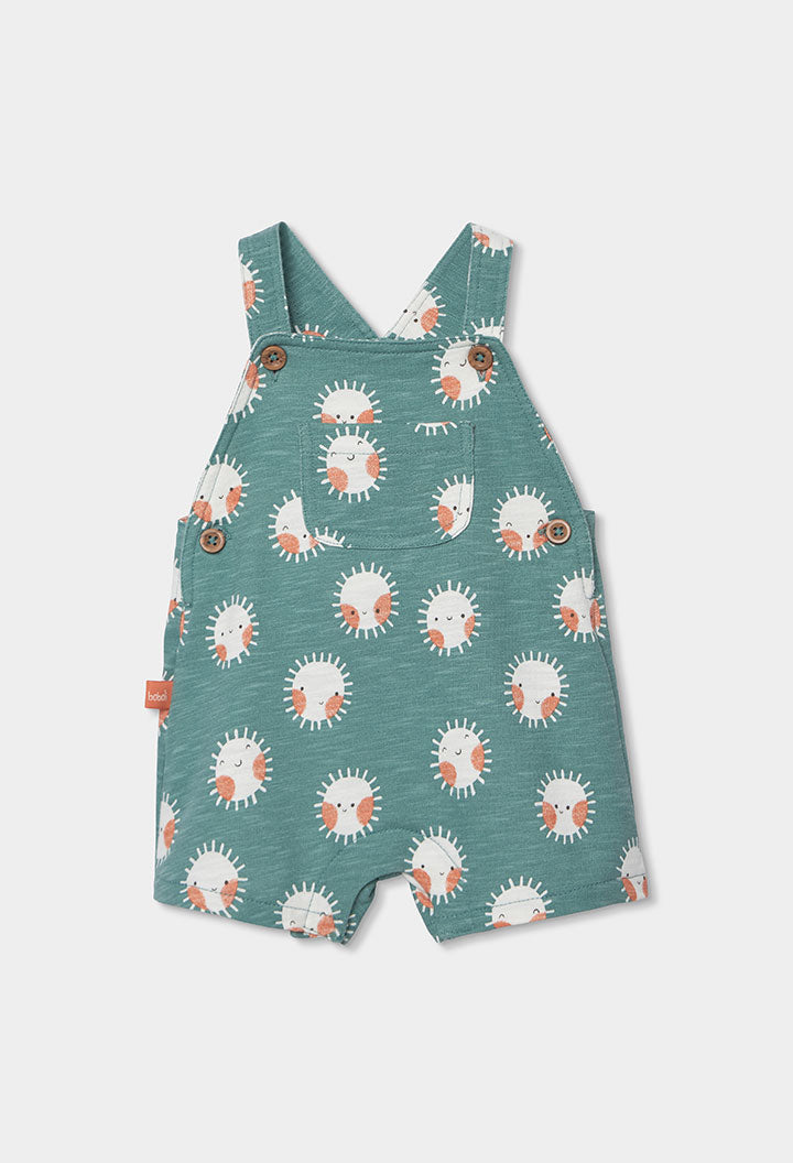 LITTLE SUNSHINE MINT DUNGAREE SET