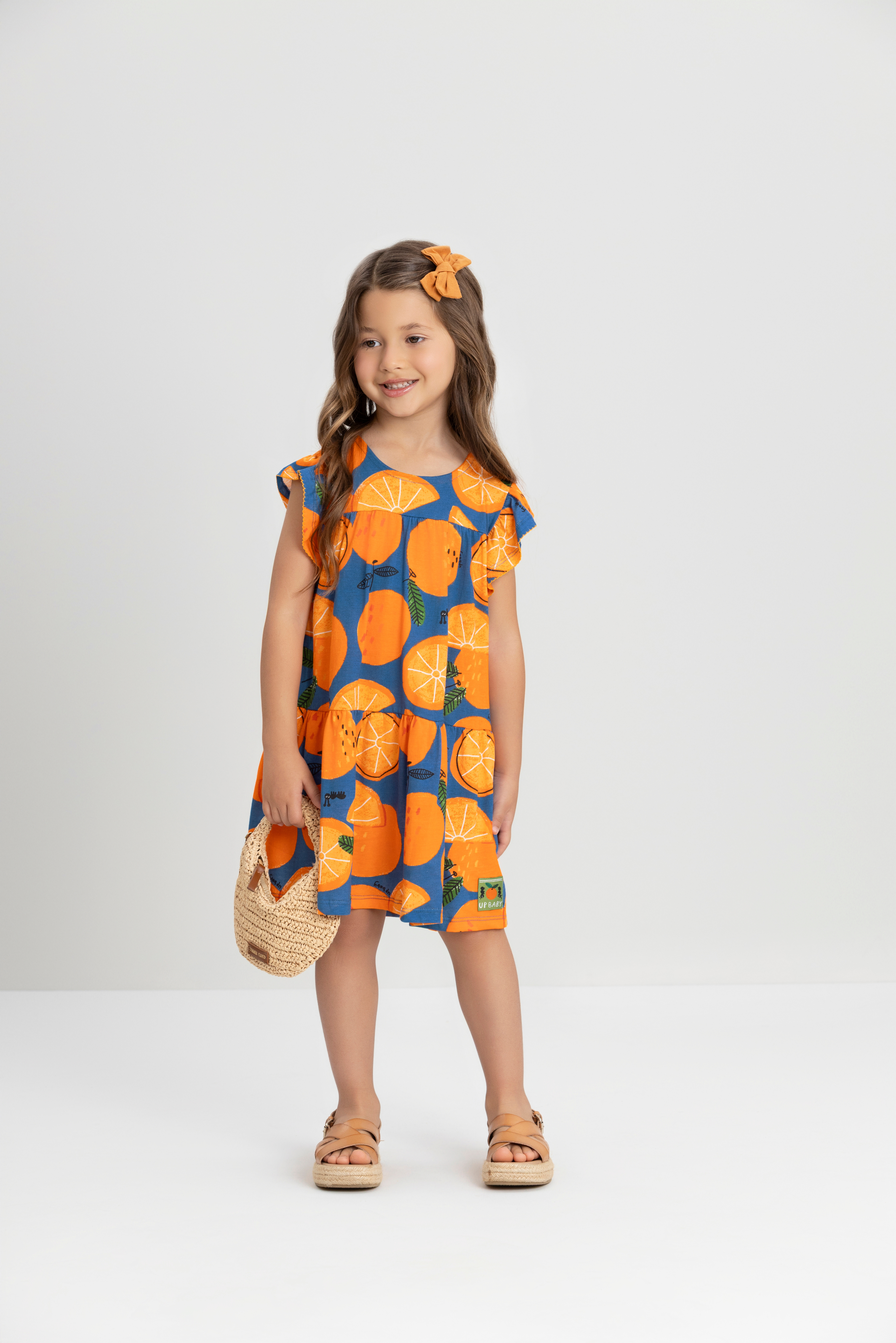 CITRUS BLOOM FLUTTER DRESS