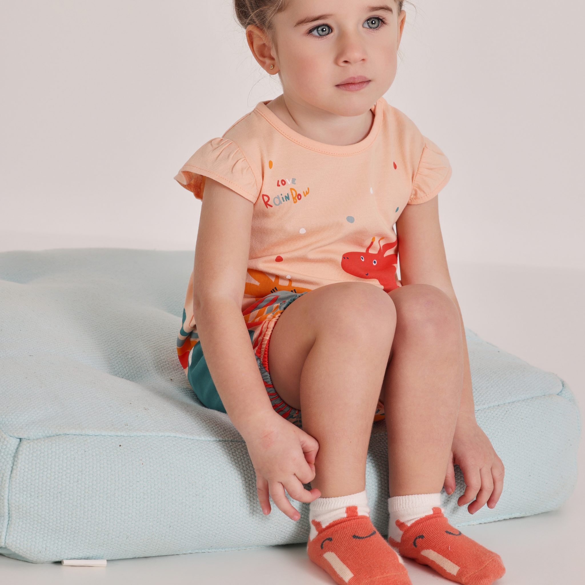 SAFARI RAINBOW BABY ROMPER