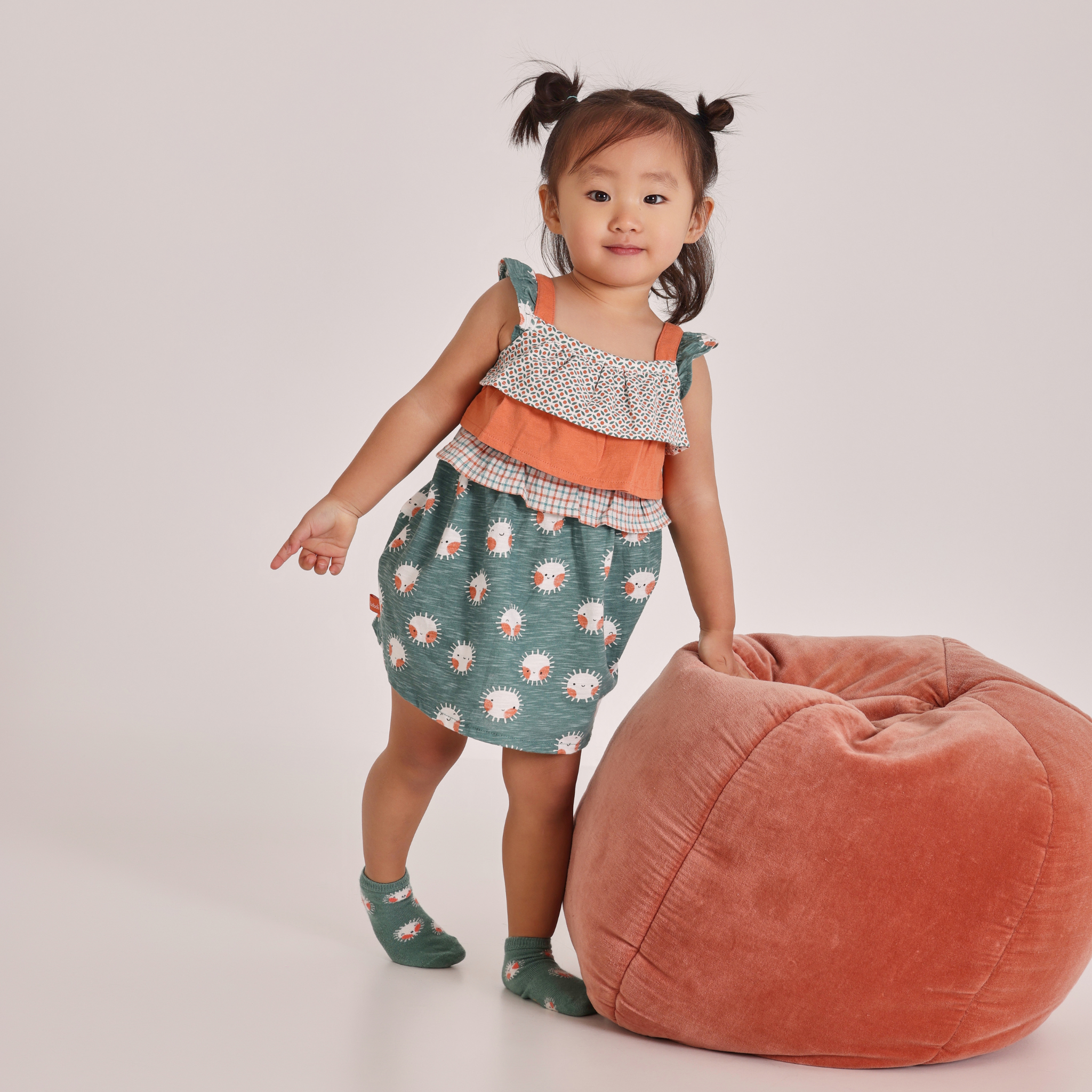 BABY SUN PRINT DRESS SET