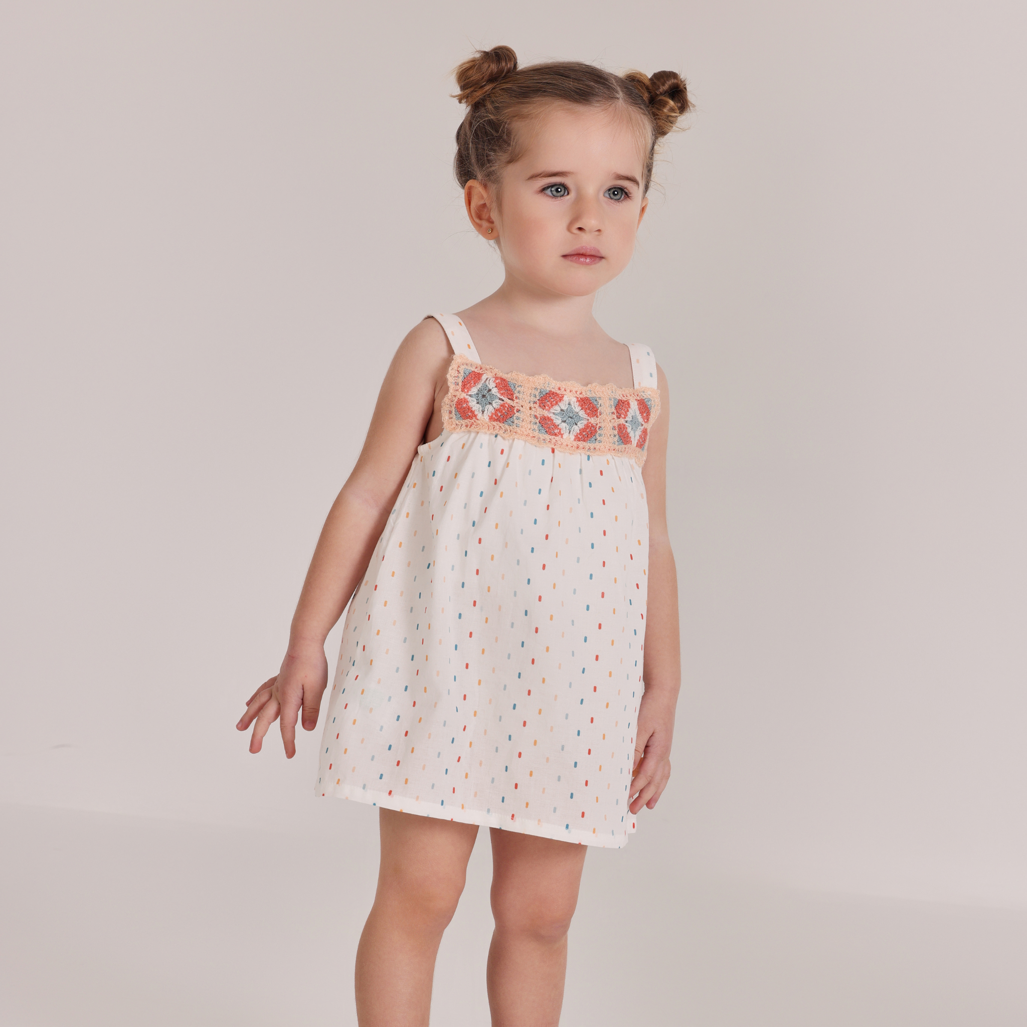 PASTEL CROCHET BABY DRESS SET