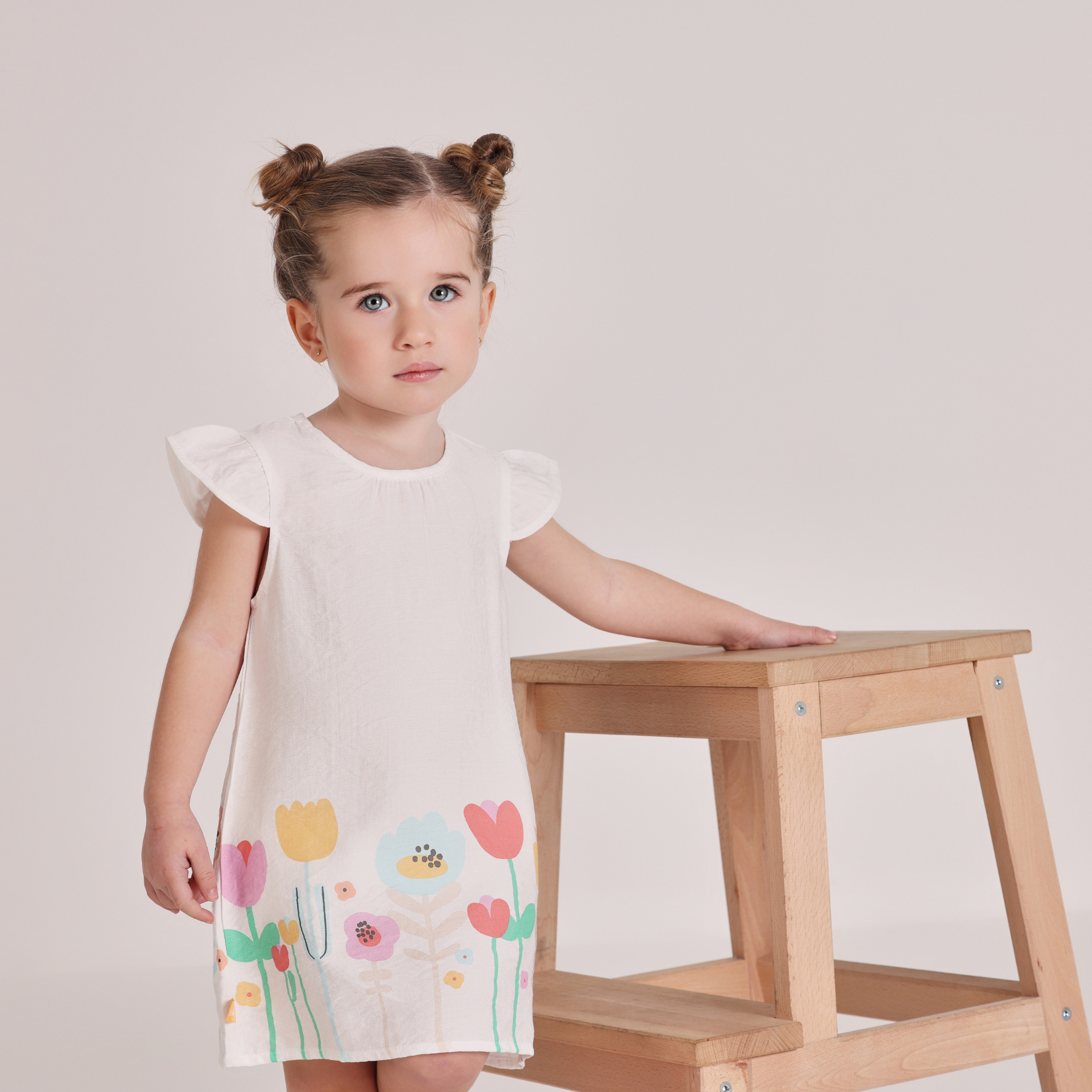 SWEET GARDEN WHITE BABY DRESS SET