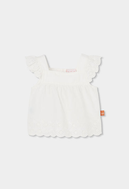 WHITE EYELET BABY SET