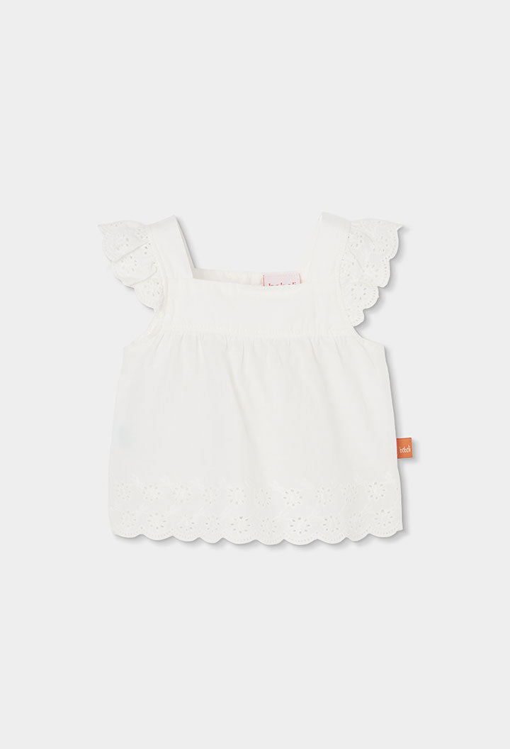 WHITE EYELET BABY SET