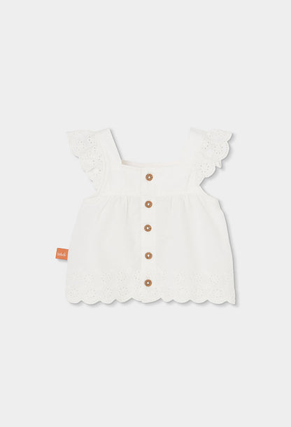 WHITE EYELET BABY SET