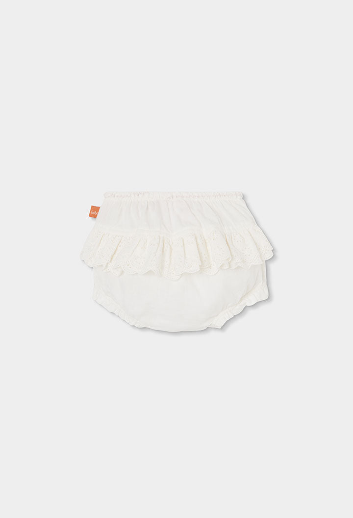 WHITE EYELET BABY SET