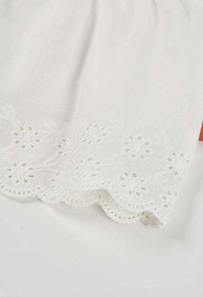 WHITE EYELET BABY SET