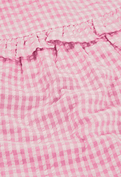 SWEET BLOOM PINK GINGHAM DRESS SET