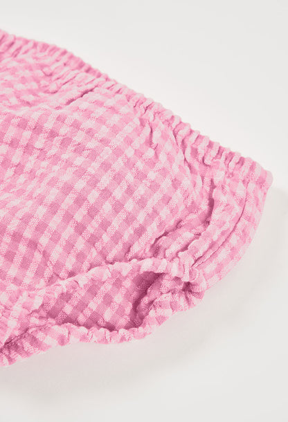 SWEET BLOOM PINK GINGHAM DRESS SET