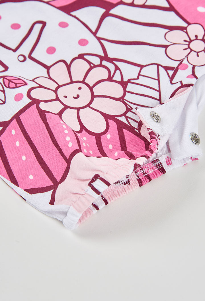 SWEET GARDEN PINK ROMPER