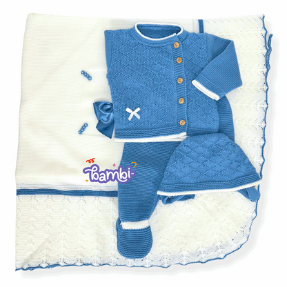 Conjunto tejido cuello chino - Bambi