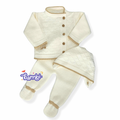 Conjunto tejido cuello chino - Bambi