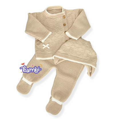 Conjunto tejido cuello chino - Bambi