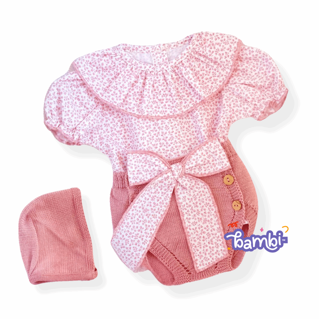 Cubrepañal y Camisa Floreada - Bambi