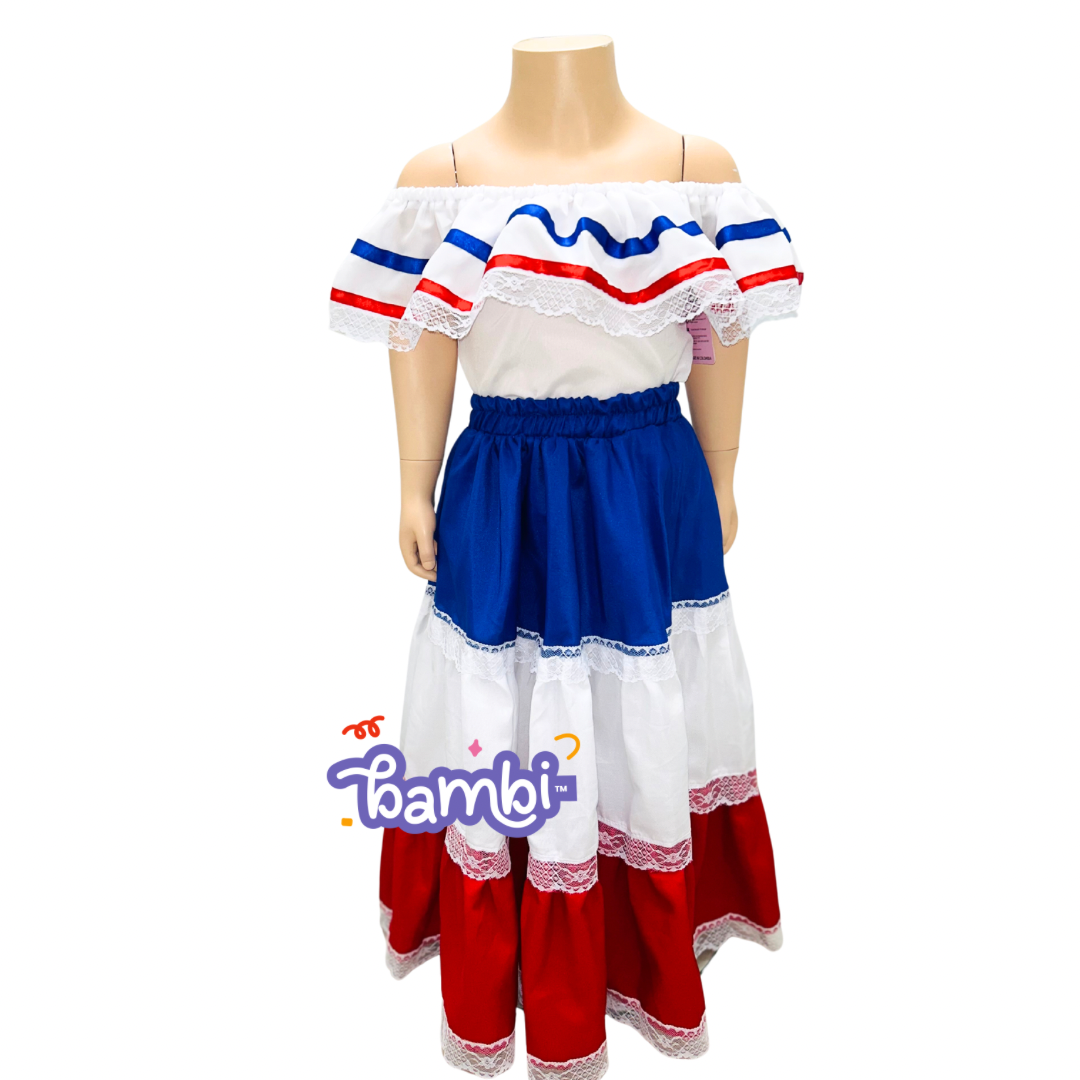 PLENA FALDA 3 COLORES (BANDERA, CONJUNTO 3 PIEZAS)