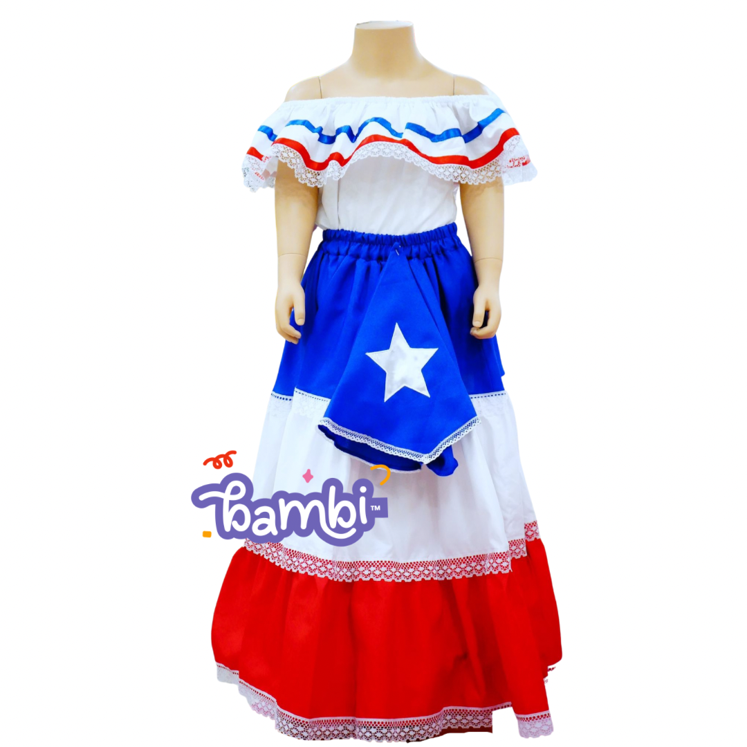 PLENA FALDA 3 COLORES (BANDERA, CONJUNTO 3 PIEZAS)