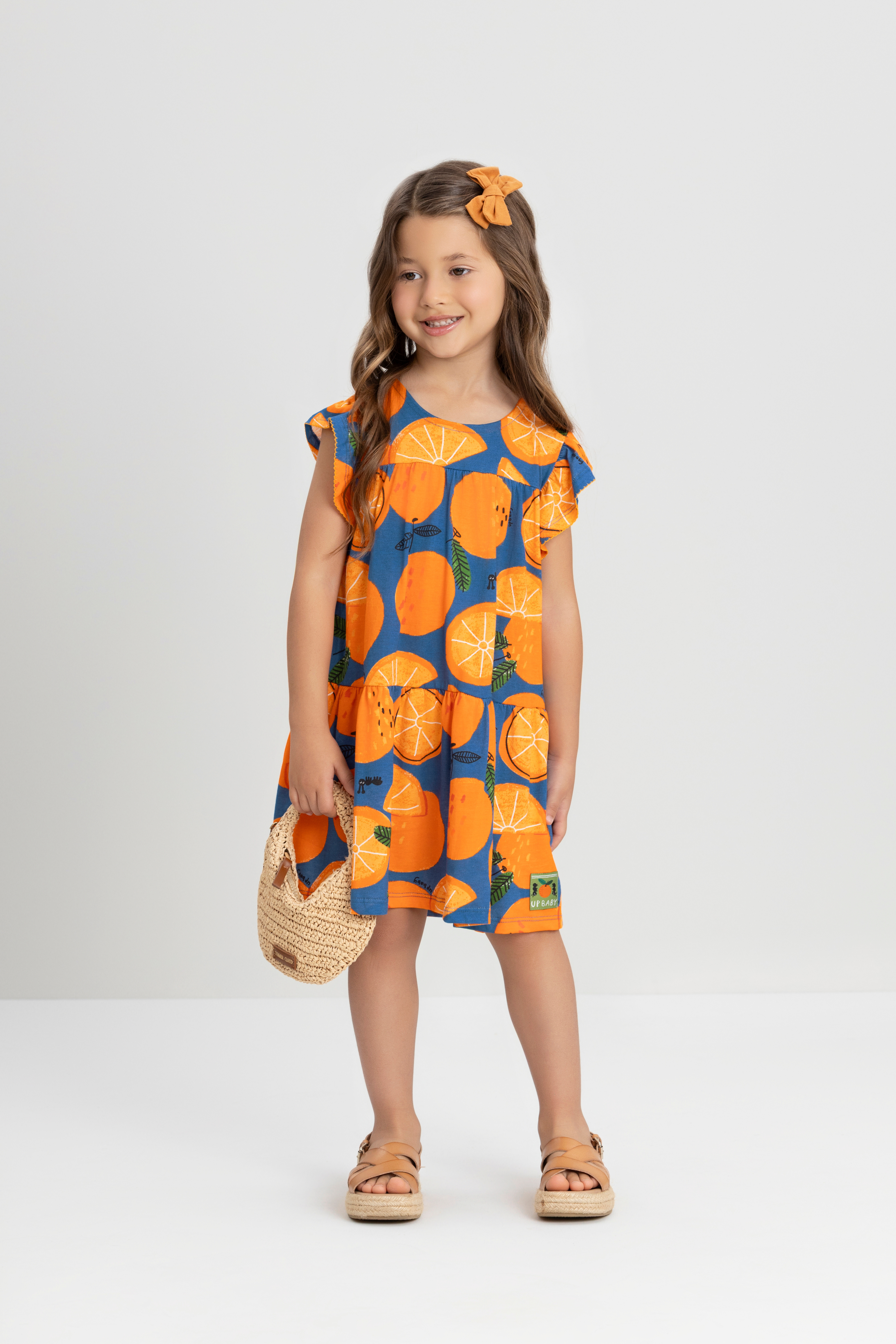CITRUS BLOOM FLUTTER DRESS