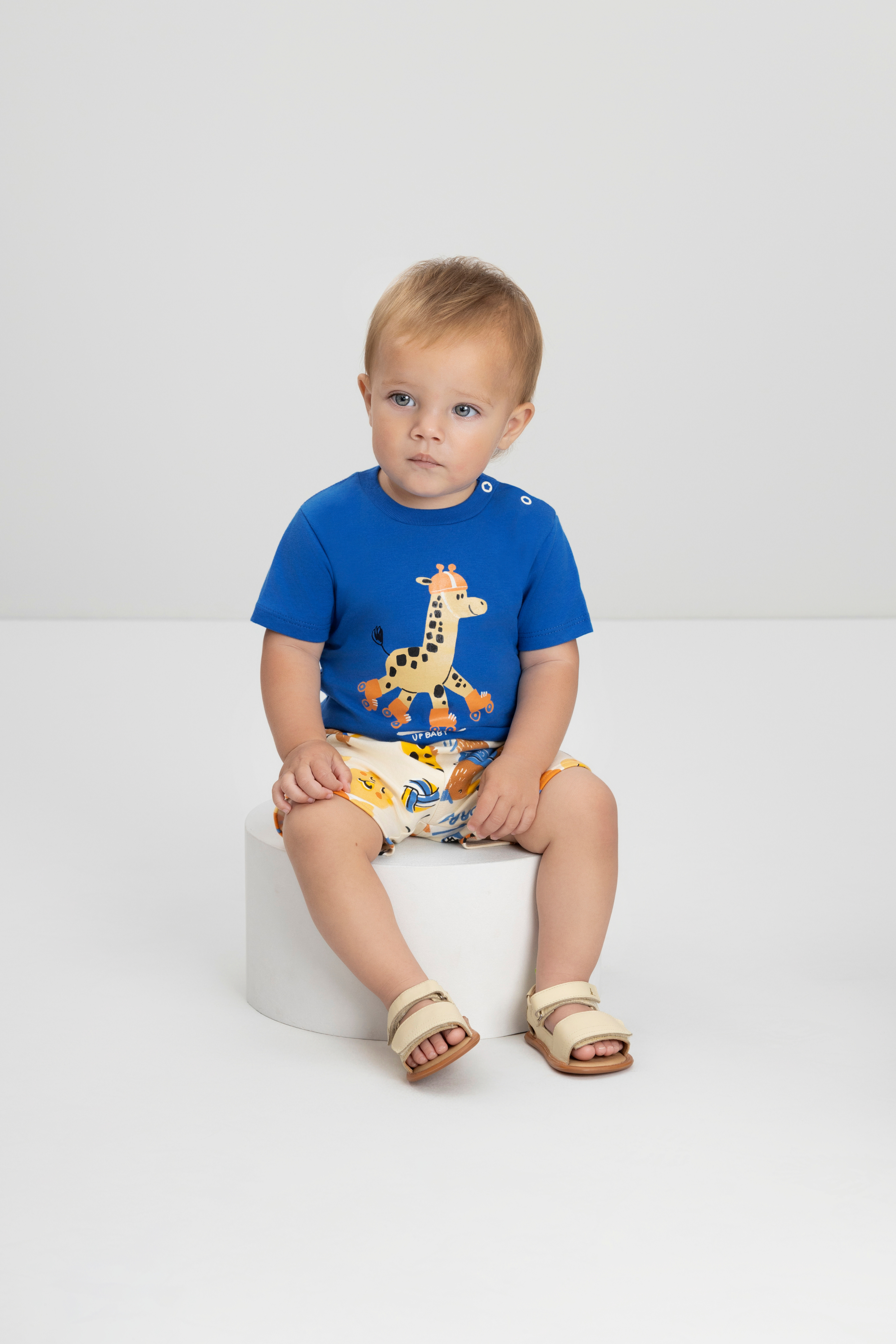 SPORTY GIRAFFE SET | BABY T-SHIRT & BERMUDA SHORTS