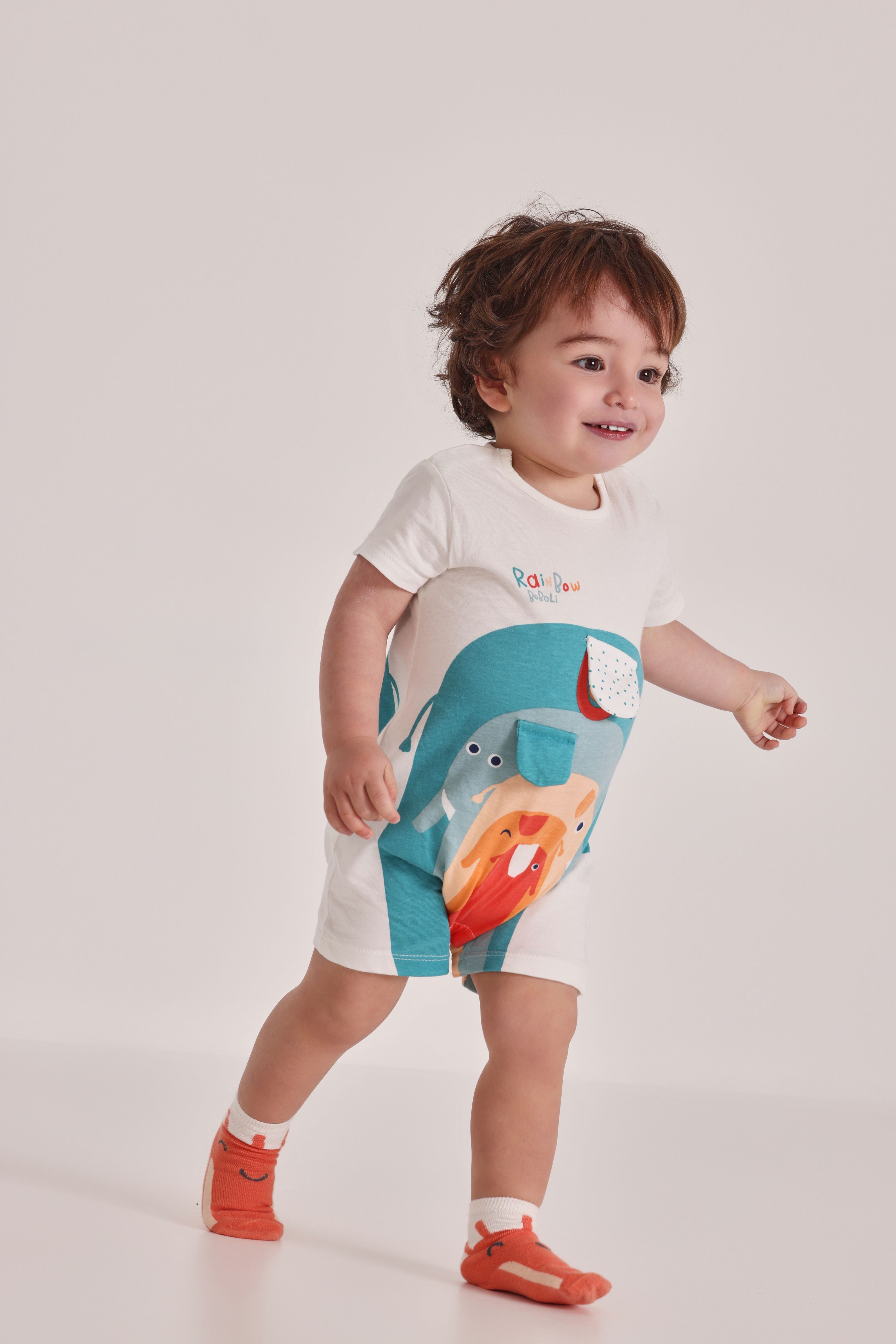 RAINBOW ELEPHANT ROMPER