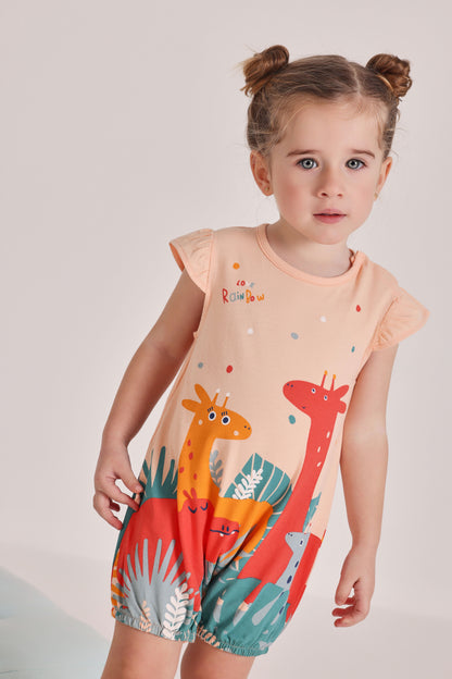 SAFARI RAINBOW BABY ROMPER