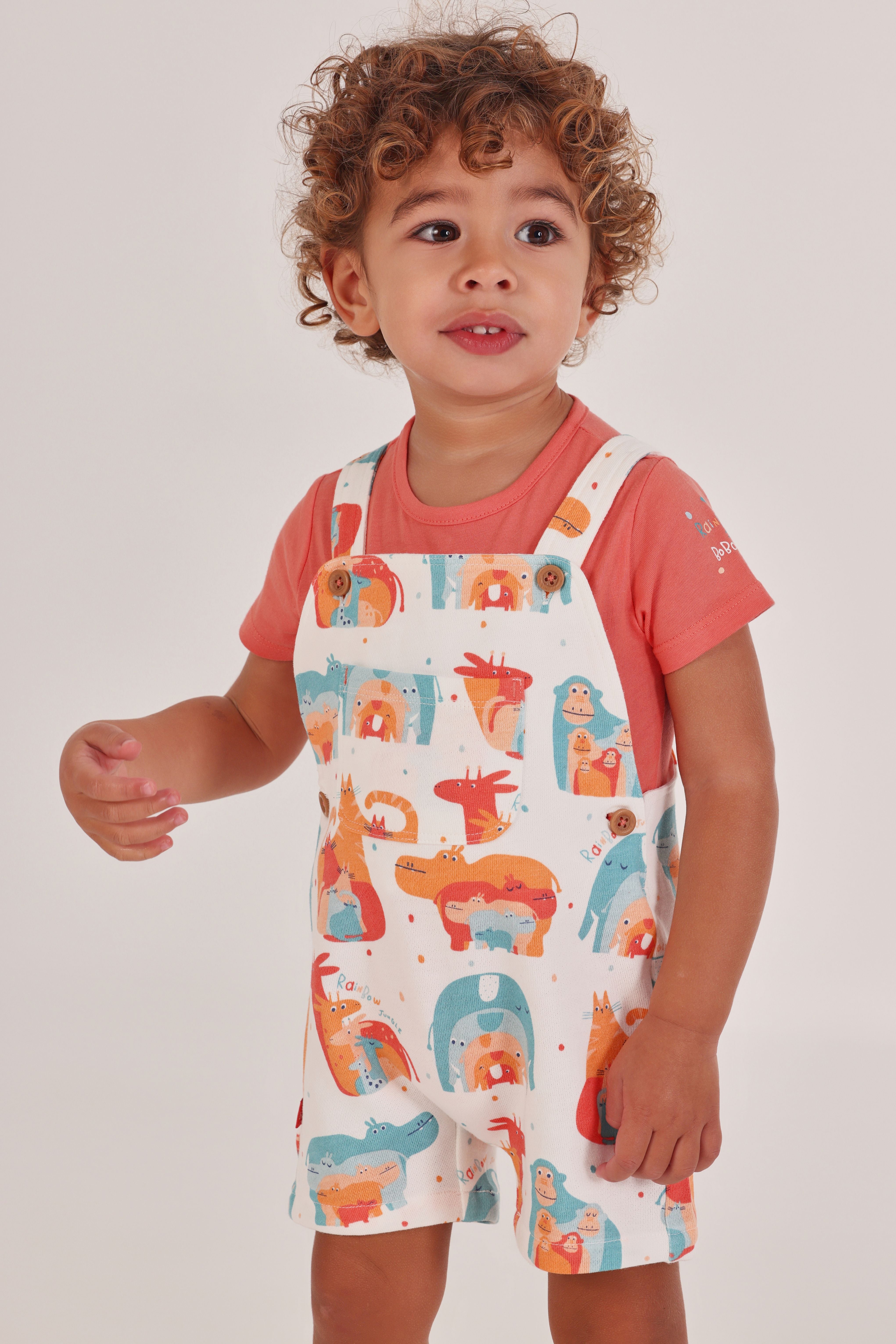 RAINBOW SAFARI DUNGAREE SET
