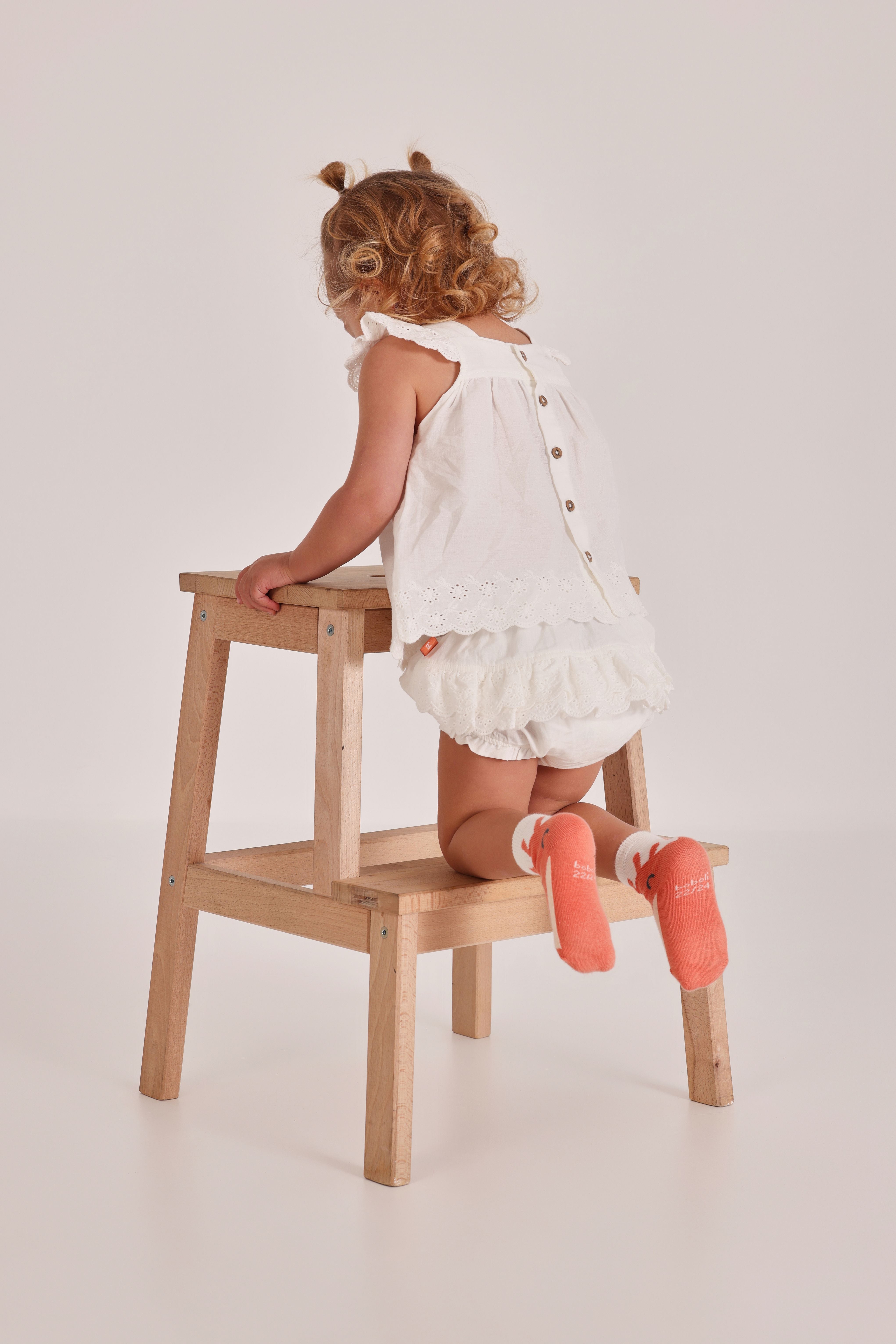 WHITE EYELET BABY SET
