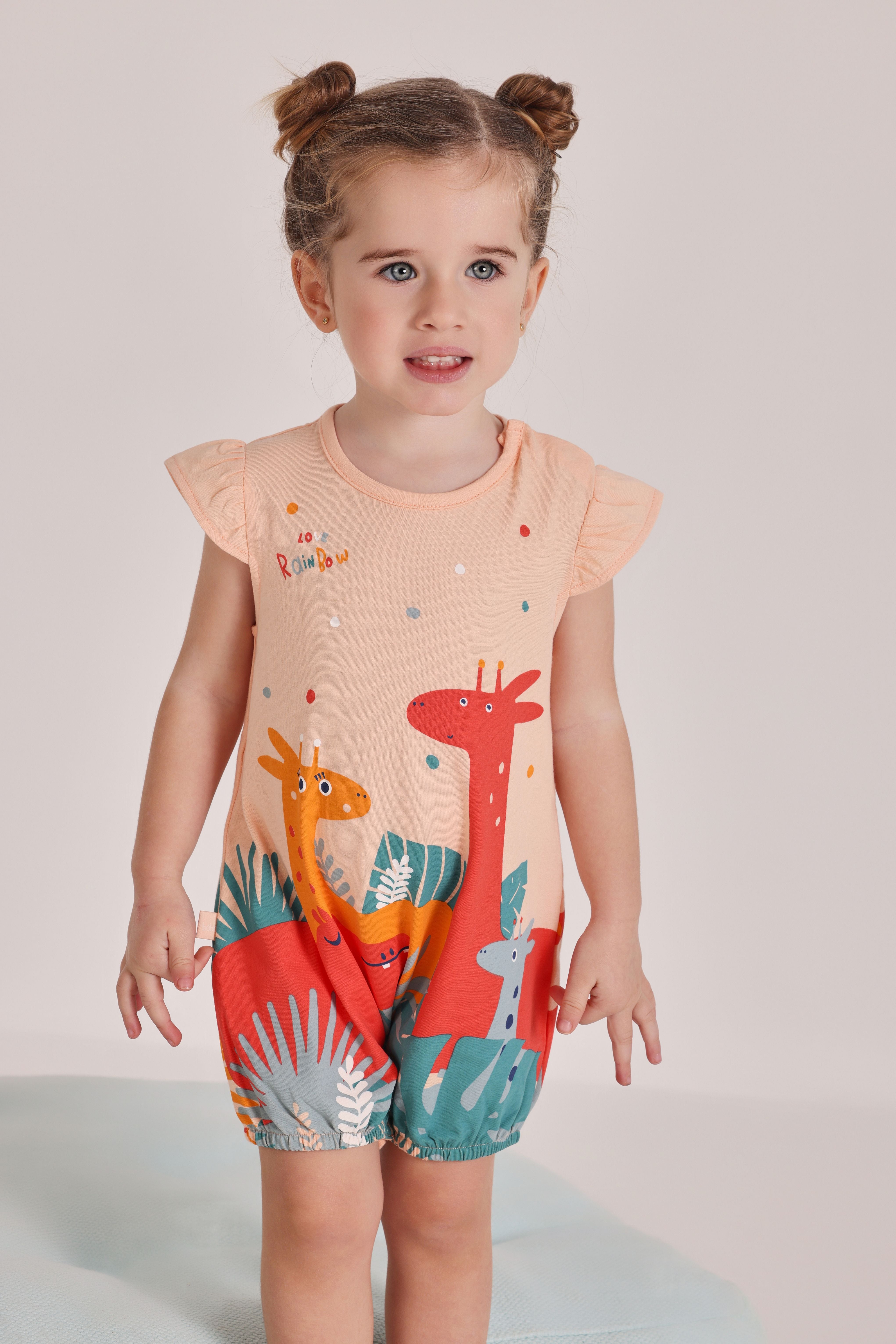 SAFARI RAINBOW BABY ROMPER
