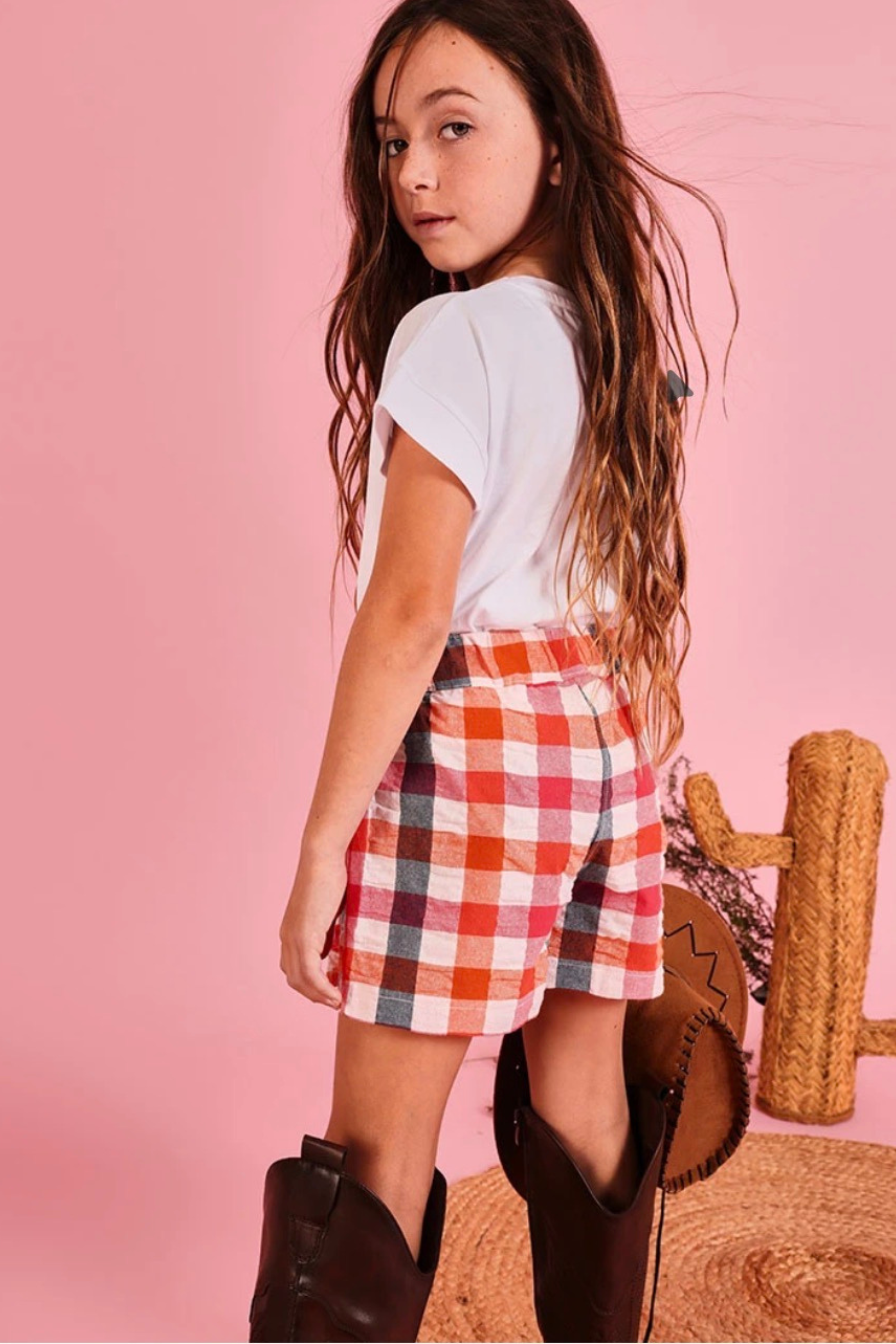 PLAID SKORT SET