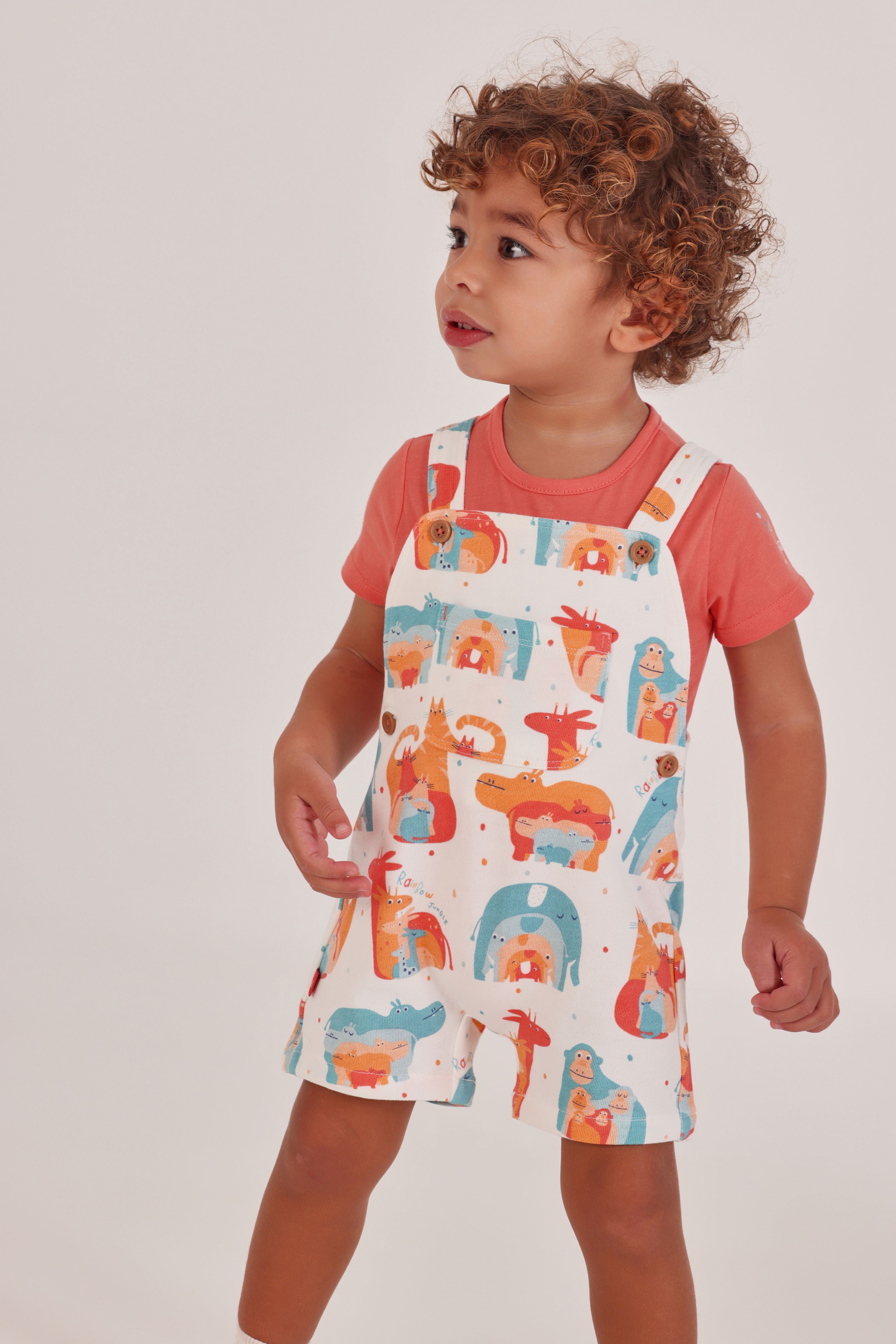 RAINBOW SAFARI DUNGAREE SET
