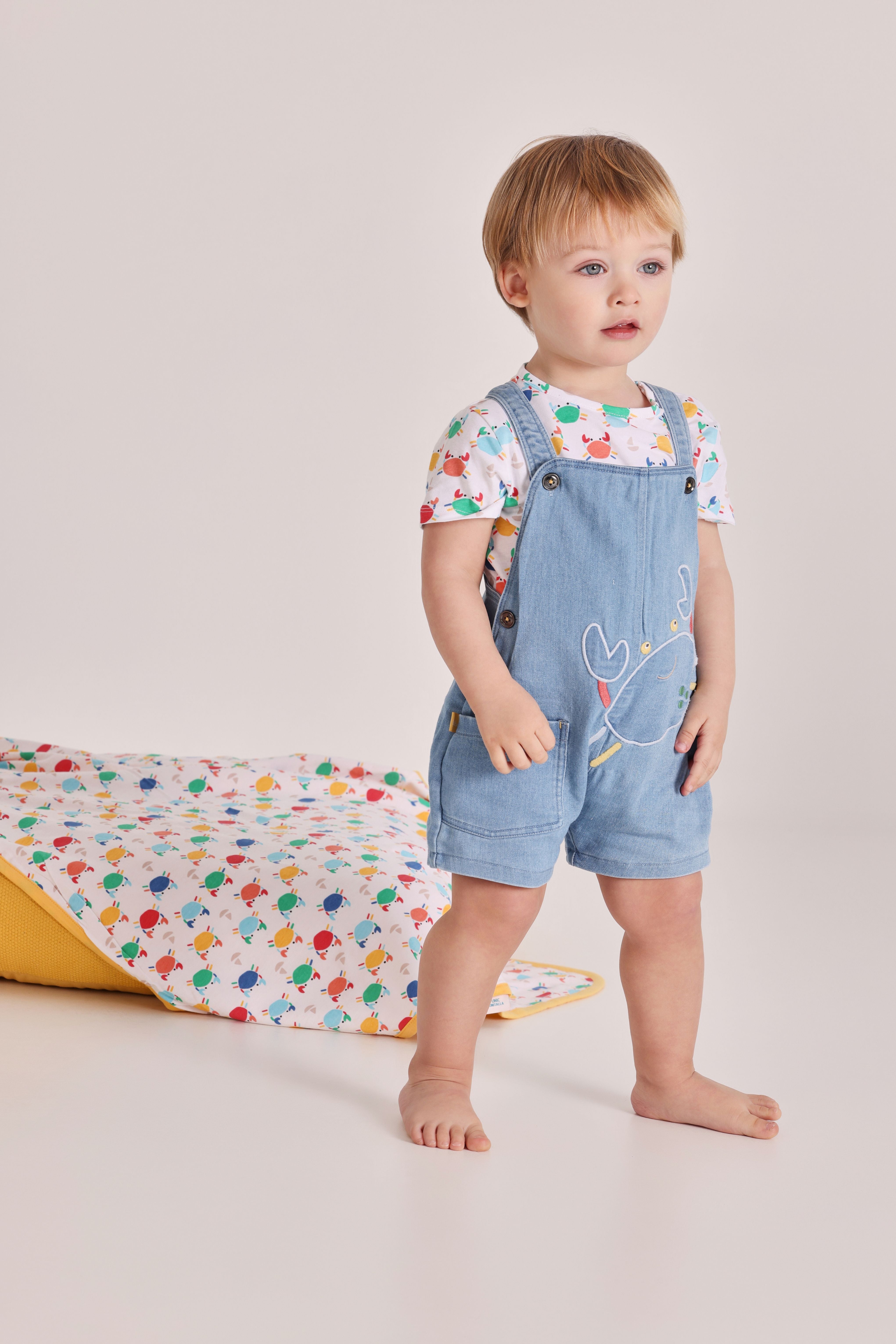 OCEAN CRAB DENIM BABY SET