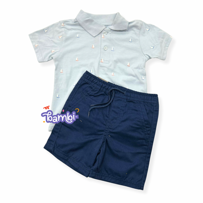BOATS 2 PC POLO SHORT SETS