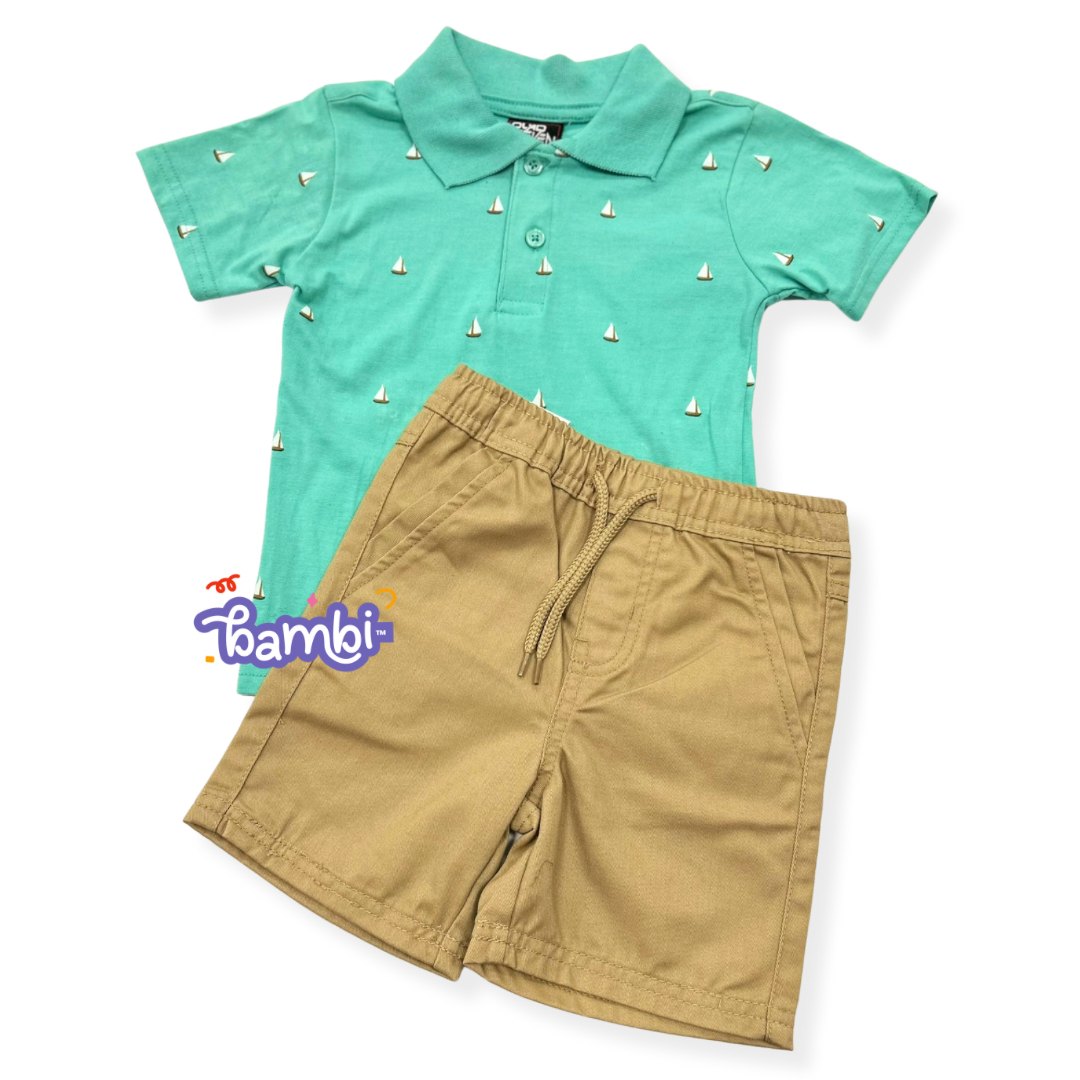 BOATS 2 PC POLO SHORT SETS