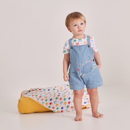 OCEAN CRAB DENIM BABY SET