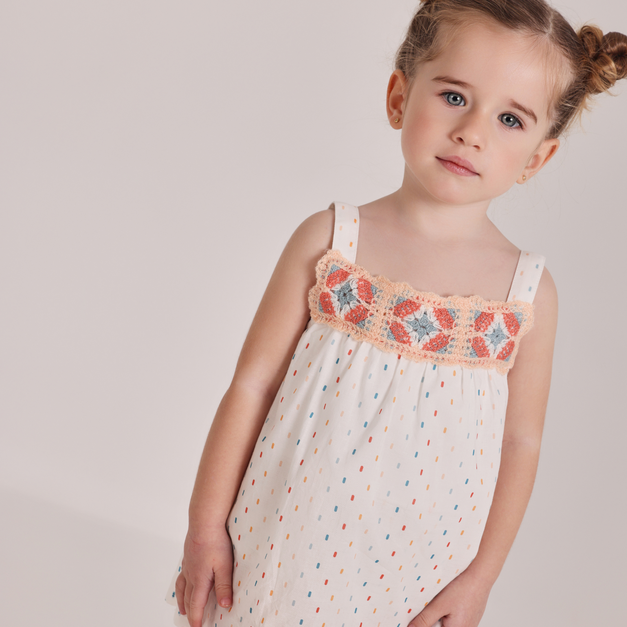 PASTEL CROCHET BABY DRESS SET