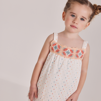 PASTEL CROCHET BABY DRESS SET